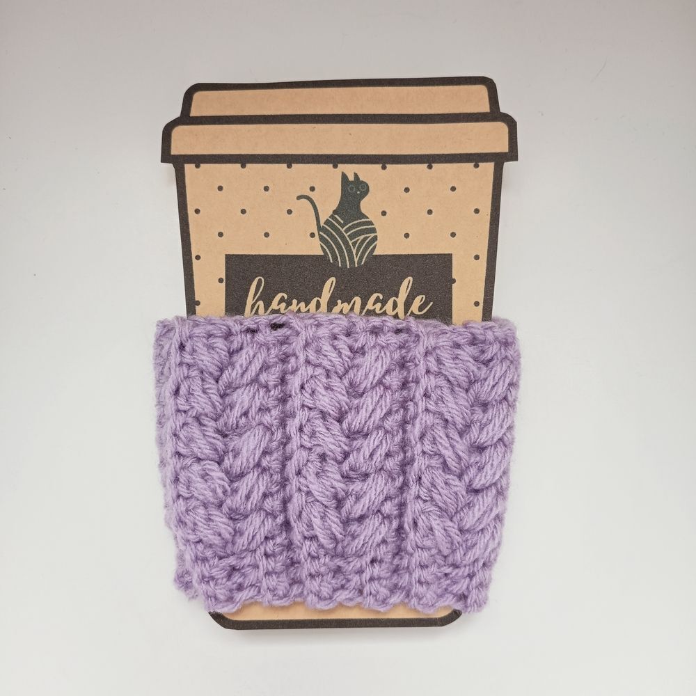 💜Handmade Purple Knit Cup Sleeve